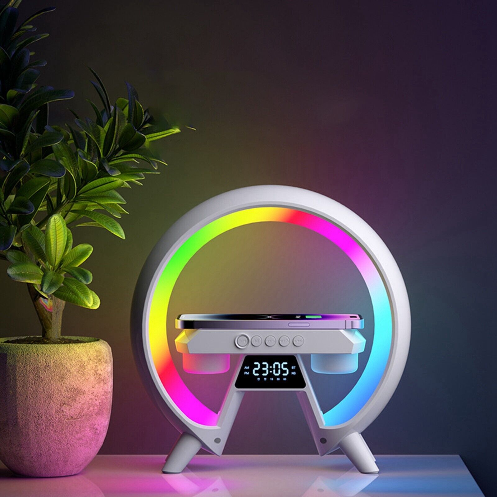 New Wireless Speaker Charger  Atmospheric Bedside Lamp With Wireless Charging