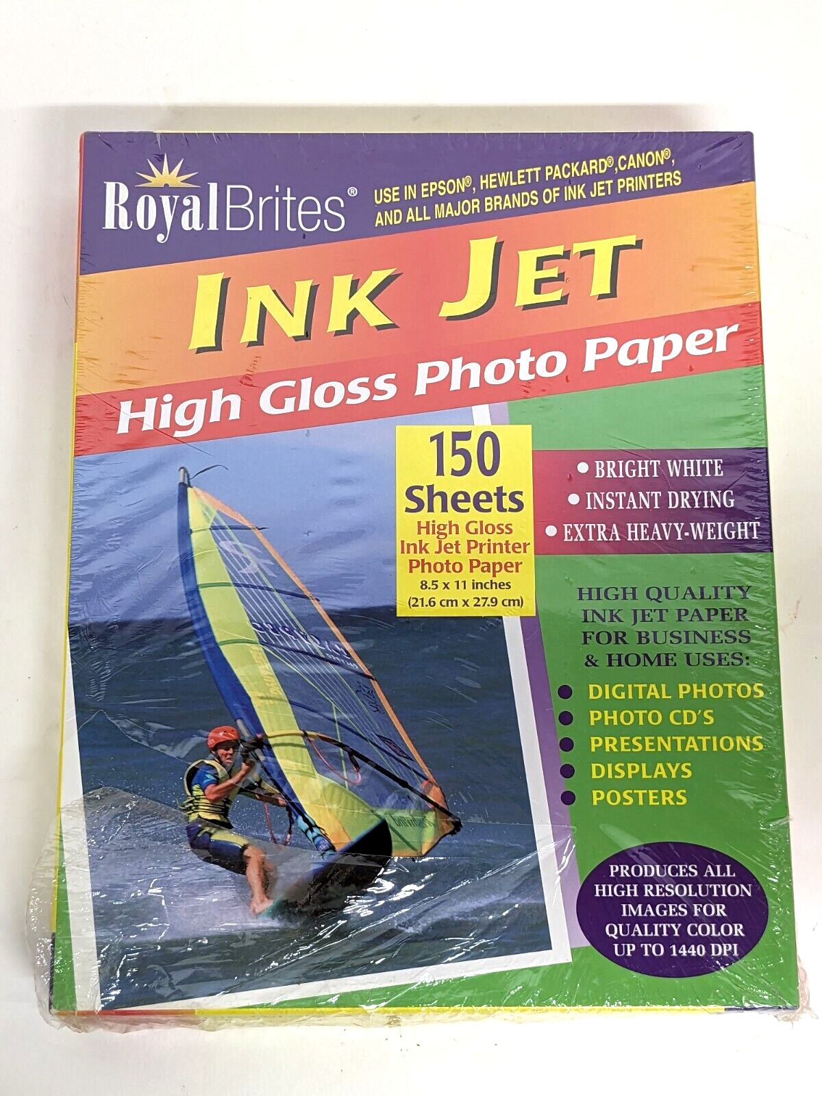 Royal Brites Ink Jet High Glass Photo Paper 150 Sheets 8.5 x 11\