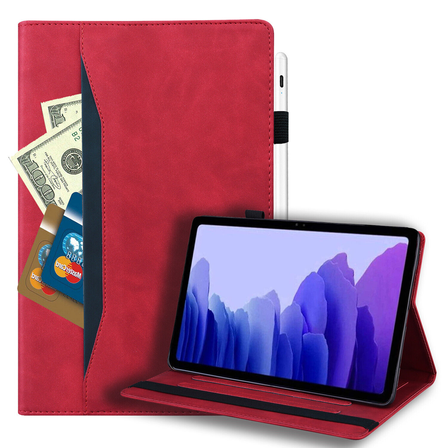 Folio Leather Wallet Smart Case For iPad Pro 12.9\'\' 11 10.2 7/8th Gen Sleep/Wake