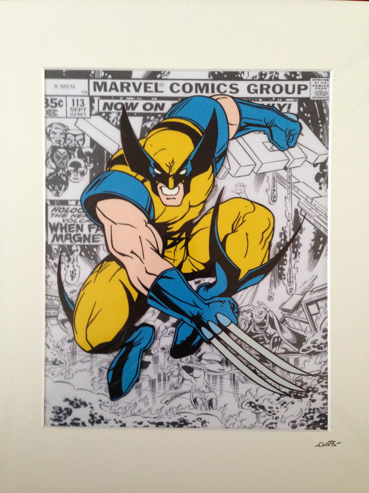X-Men - Wolverine - Marvel Comics - Hand Drawn & Hand Painted Cel
