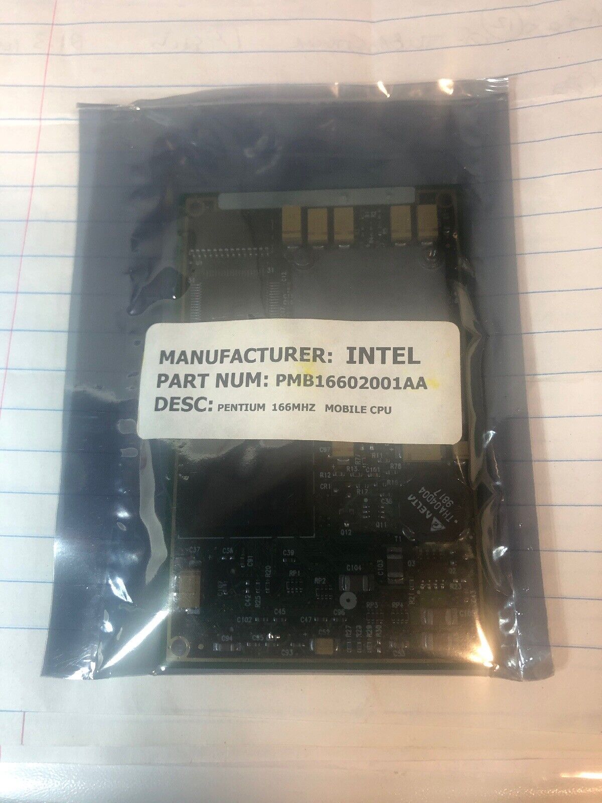 New INTEL Mobile Pentium PMB16602001AA 166MHZ  
