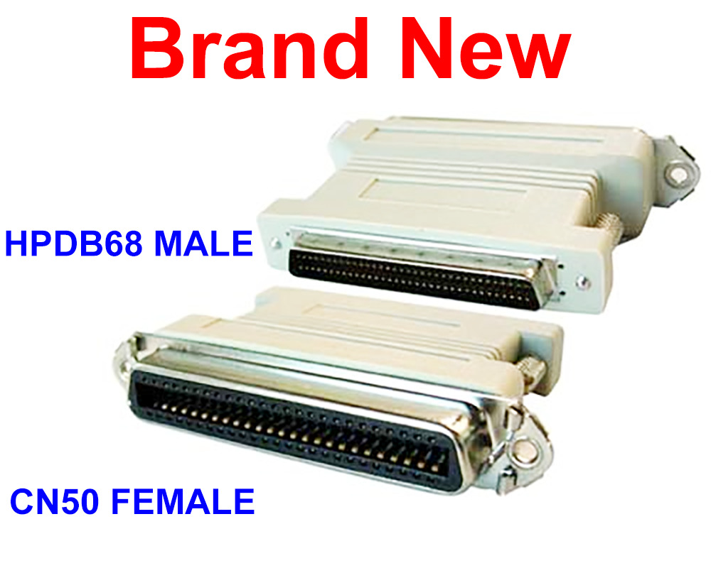 Centronics 50 Female SCSI-1 to Half Pitch DB68 Male SCSI-3 Adapter CN50F-HPDB68M