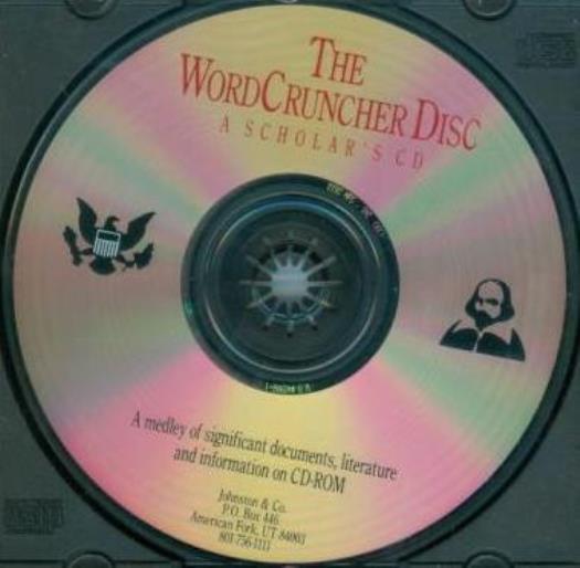 The WordCruncher Disc: A Scholar\'s CD PC Bible authors documents literature info