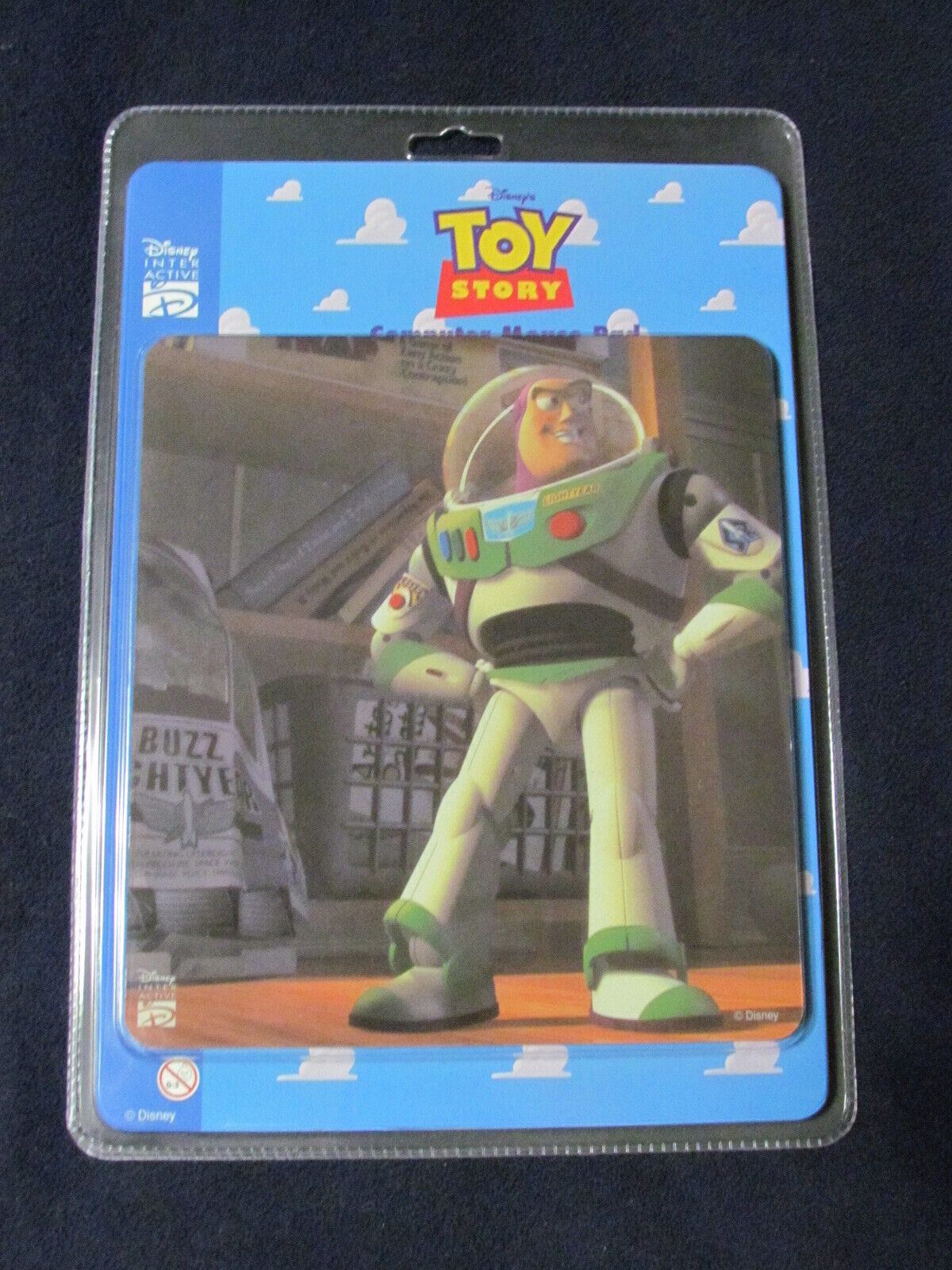 New Toy Story Computer Mouse Pad Disney Interactive Buzz Lightyear 90s VTG NOS