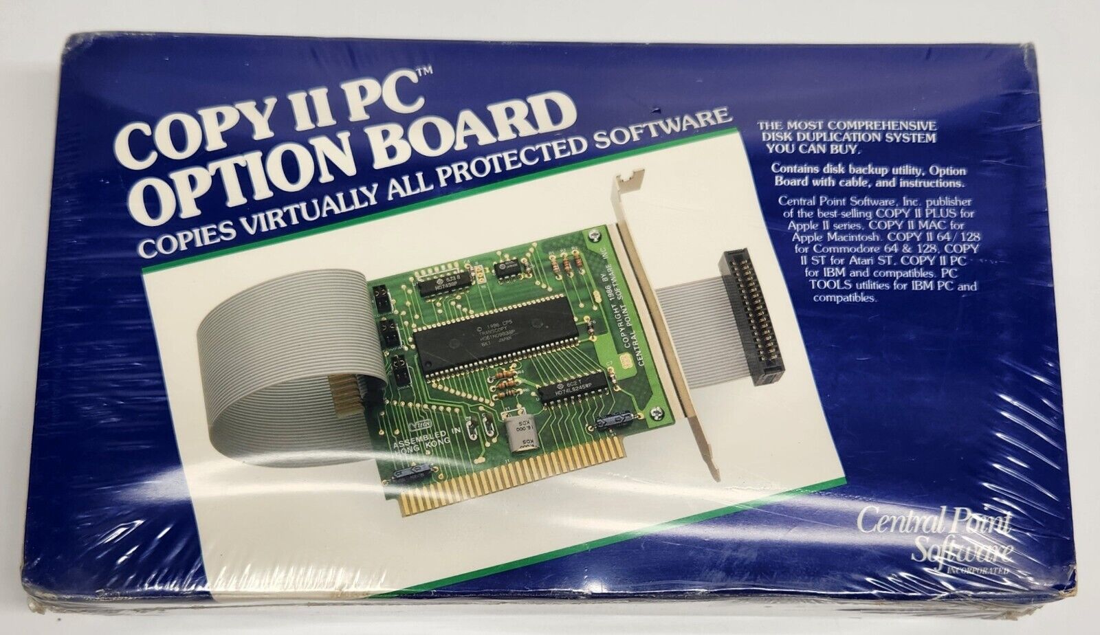 Vintage COPY II PC OPTION BOARD - 1986 Central Point Software - NEW SEALED