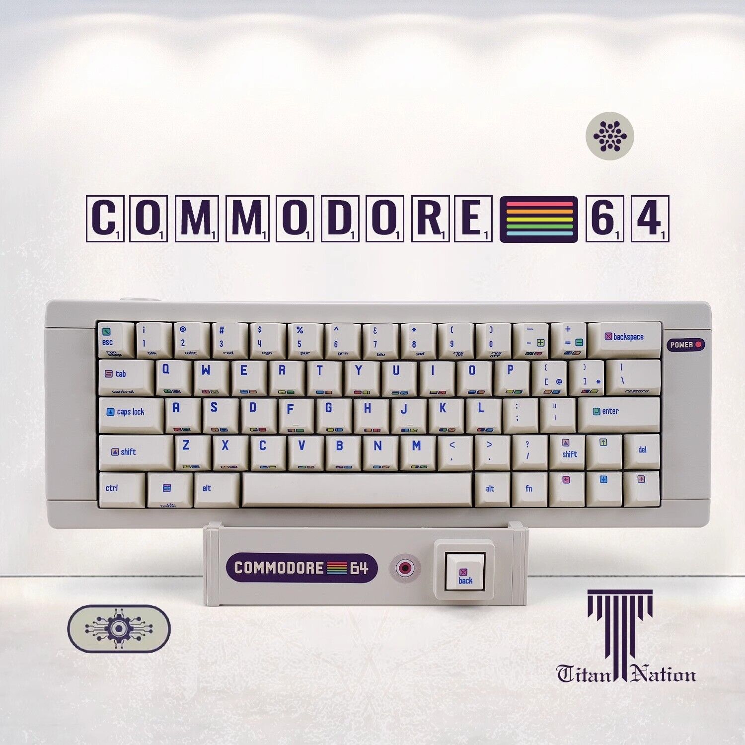 PBT Commodore 64 Keycap C64 Side-Engraving Cherry Profile 151pcs/set For MX Gift