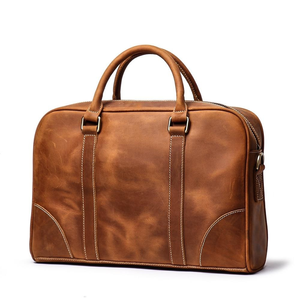 The Bjorn Leather Laptop Bag | Vintage Leather Briefcase - Stylish and Functiona