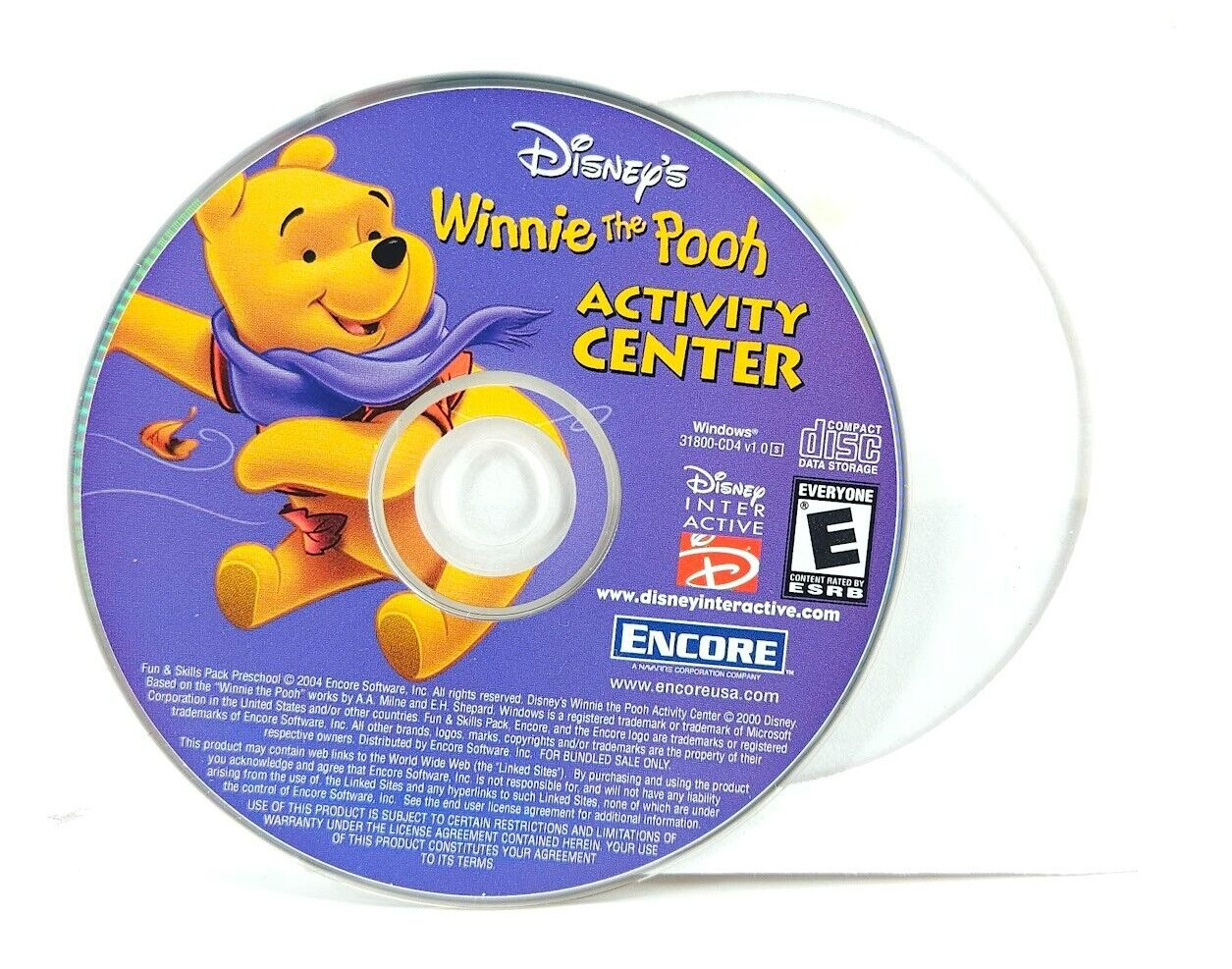 Disney\'s Winnie The Pooh Activity Center CD 2004 Fun & Skills Pack Preschool