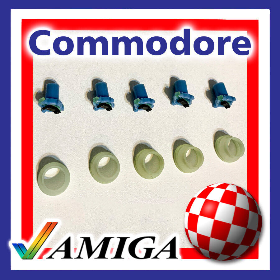 5 PCS COMMODORE AMIGA A2000; A3000; A4000 KEYBOARD REPLACEMENT BLUE PLUNGERS
