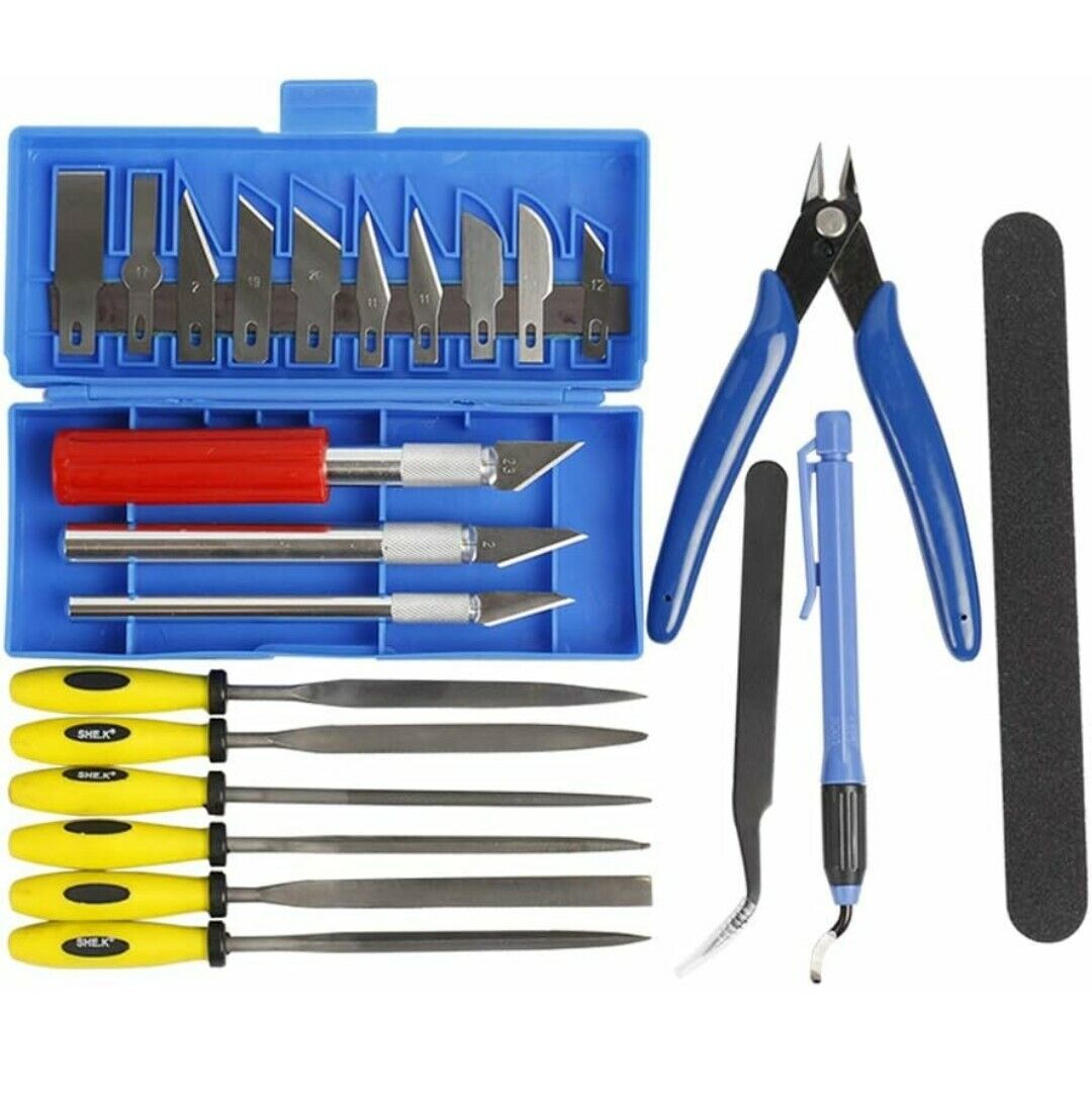 23pcs/ Set Blades knife 3D Printer Clean-up parts Tool Kit NIB