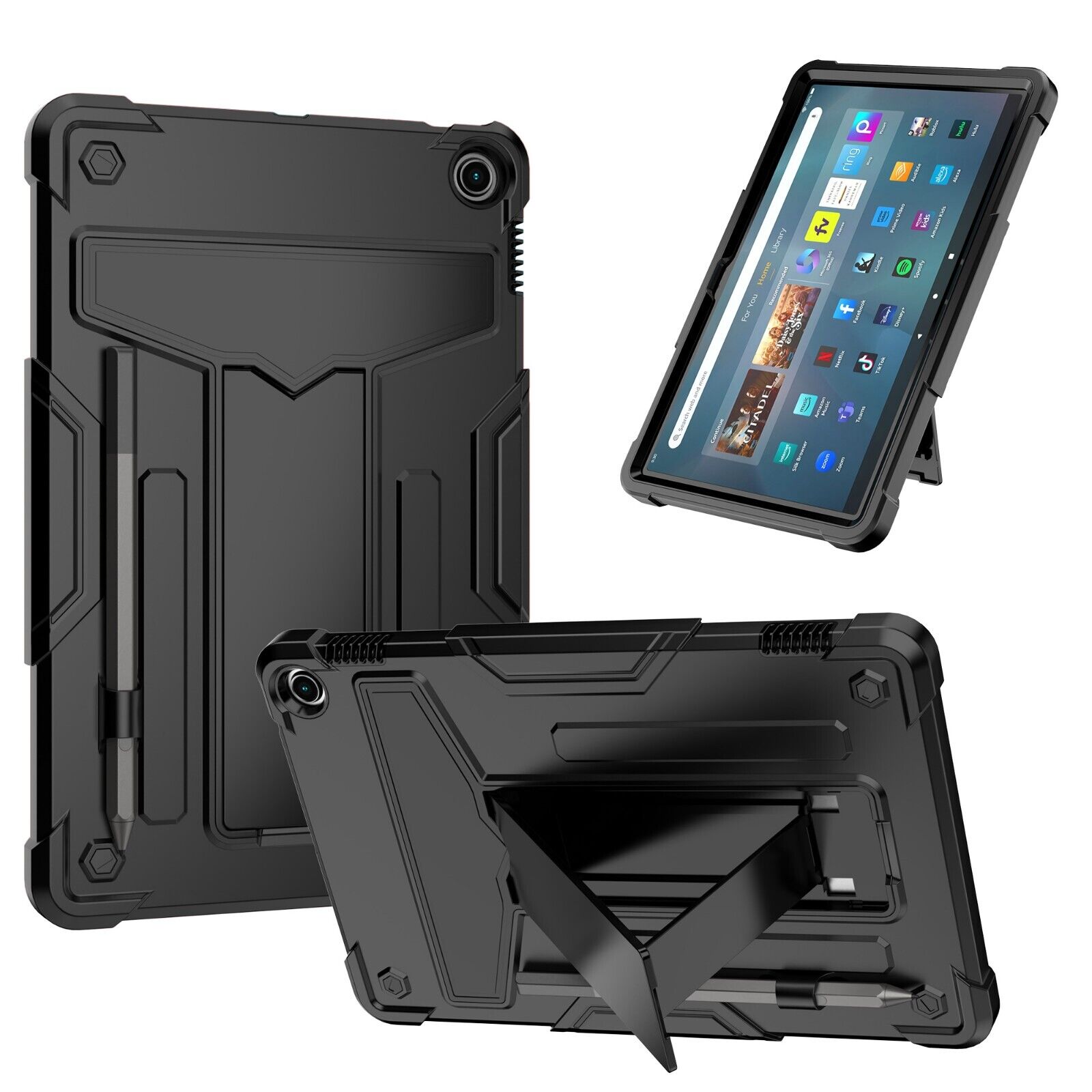 For Amazon Fire Max 11'' 2023 Tablet Case Shockproof Kickstand/Screen Protector