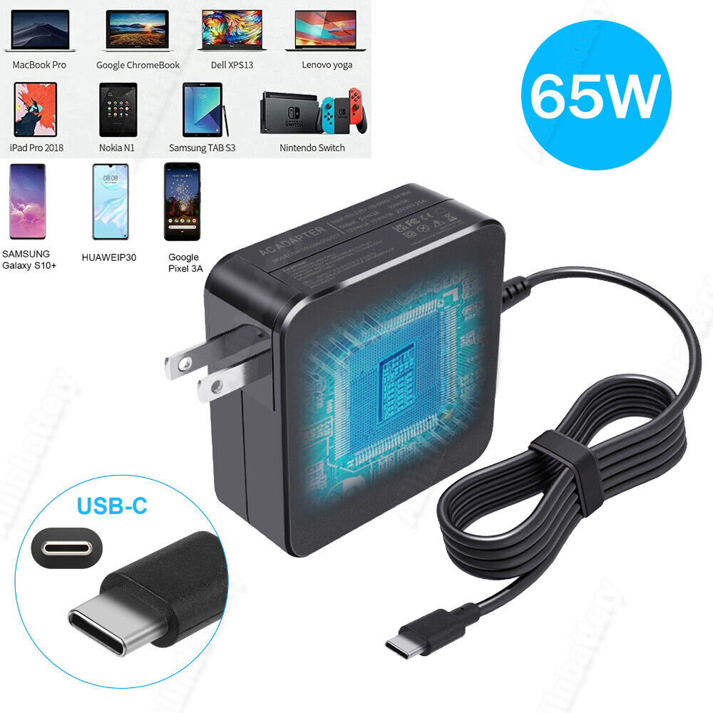 65W Type-C USB-C AC Adapter Charger For ASUS ZenBook/Chromebook/Transformer Book
