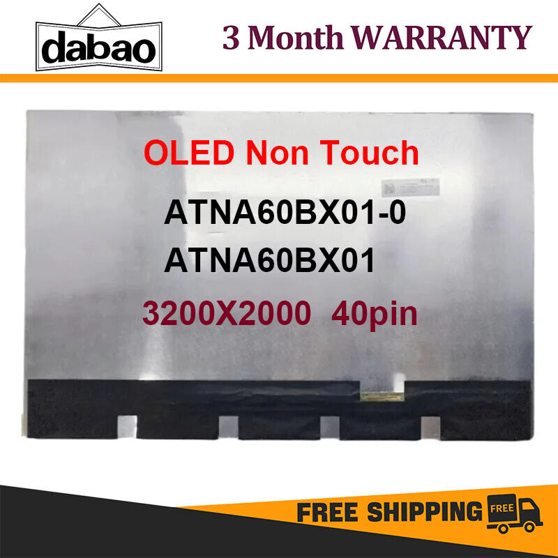 16.0'' ATNA60BX01-0 ATNA60BX01 OLED Non-Touch Screen Display Panel 3200*2000 New