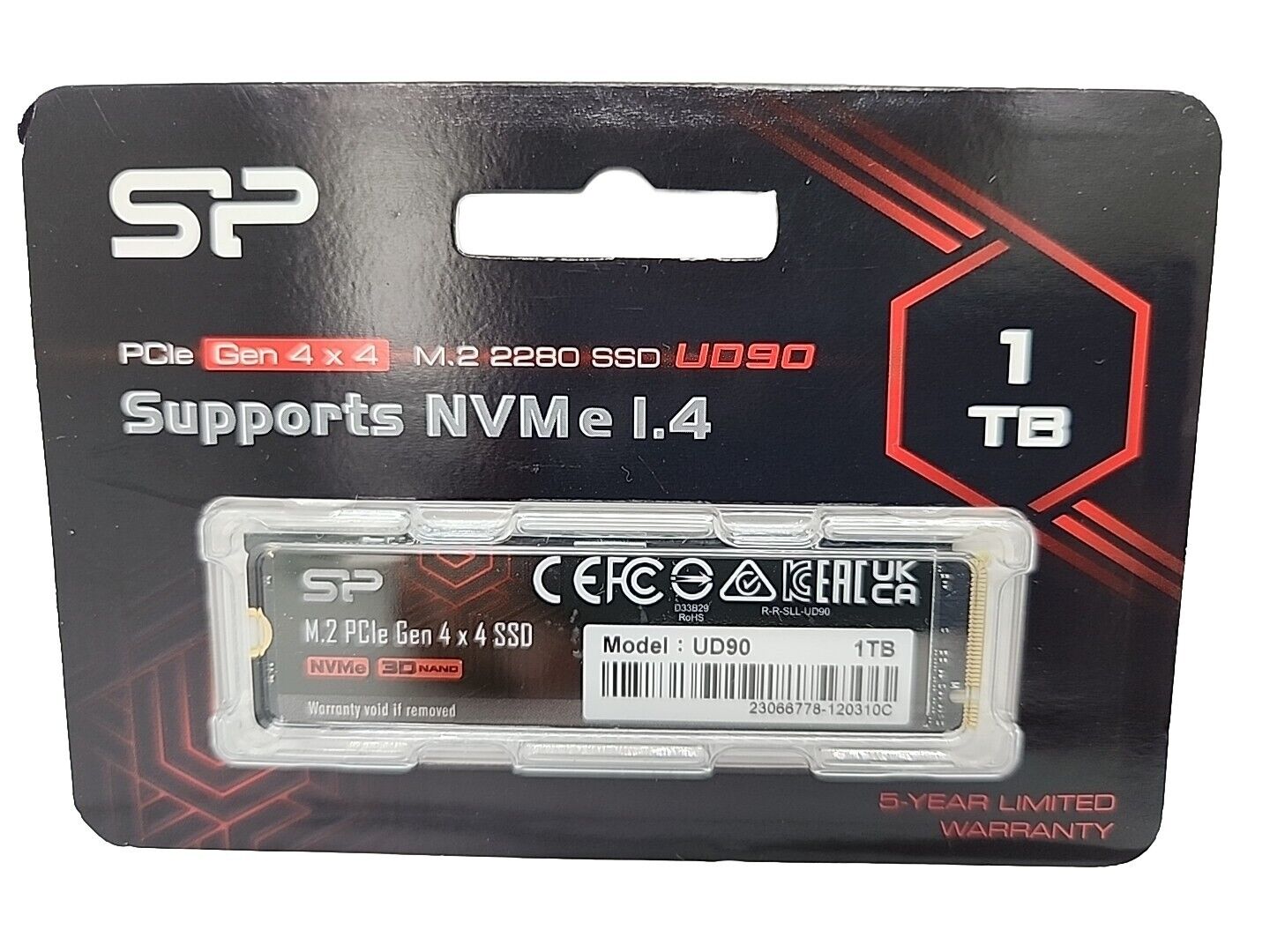 NEW Silicon Power UD90 1TB NVMe M.2 PCle Gen 4 Internal SSD (SP01KGBP44UD9005)