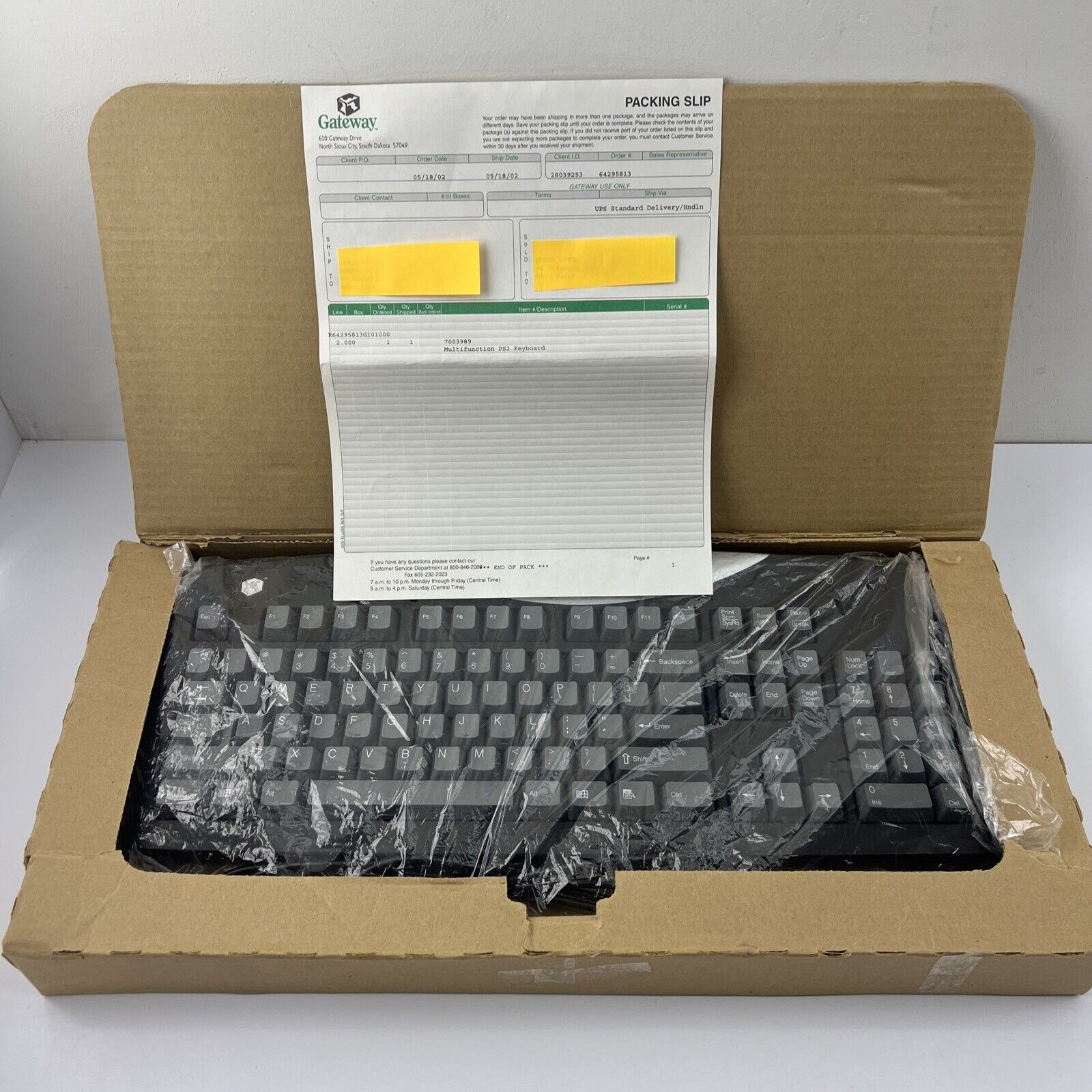 VTG Gateway SK-9920  PS/2 Keyboard - Open Box/New Old Stock Org. Gateway Invoice