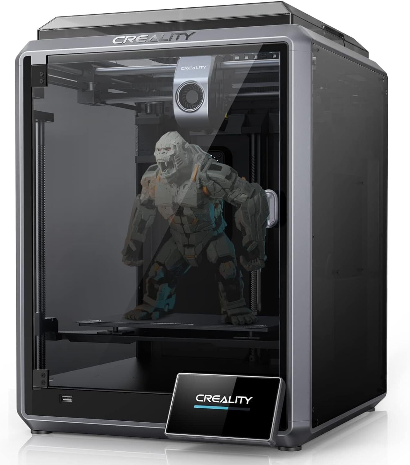 Creality K1 All-in-One 3D Printer with 600mm/s Printing Speed - Silver-Black