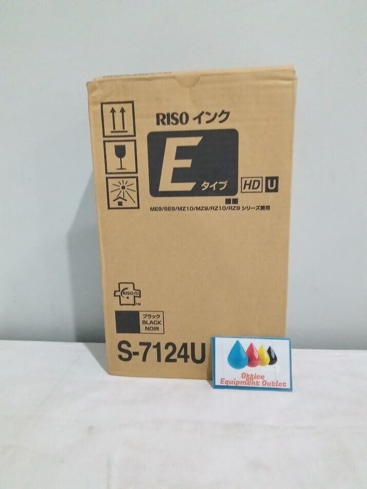 Riso S-7124U HD Black Ink Cartridge, Box of 2
