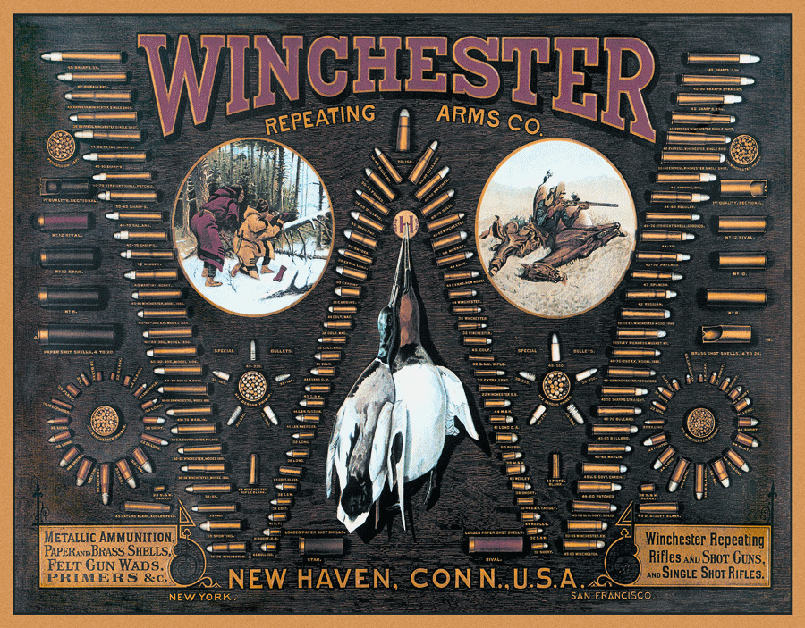 Winchester Arms Mouse Pad Tin Sign Art On Mousepad