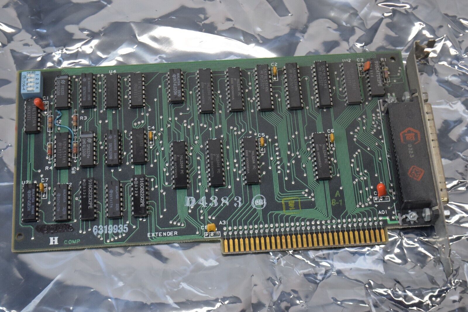 Vintage IBM 6319935 Extender Expansion Unit Controller Card Board 8bit ISA PC XT