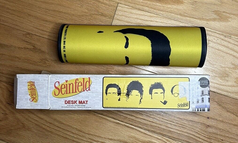 Seinfeld Desk Mat. Color Yellow Large Size 11x31in. New Open Box