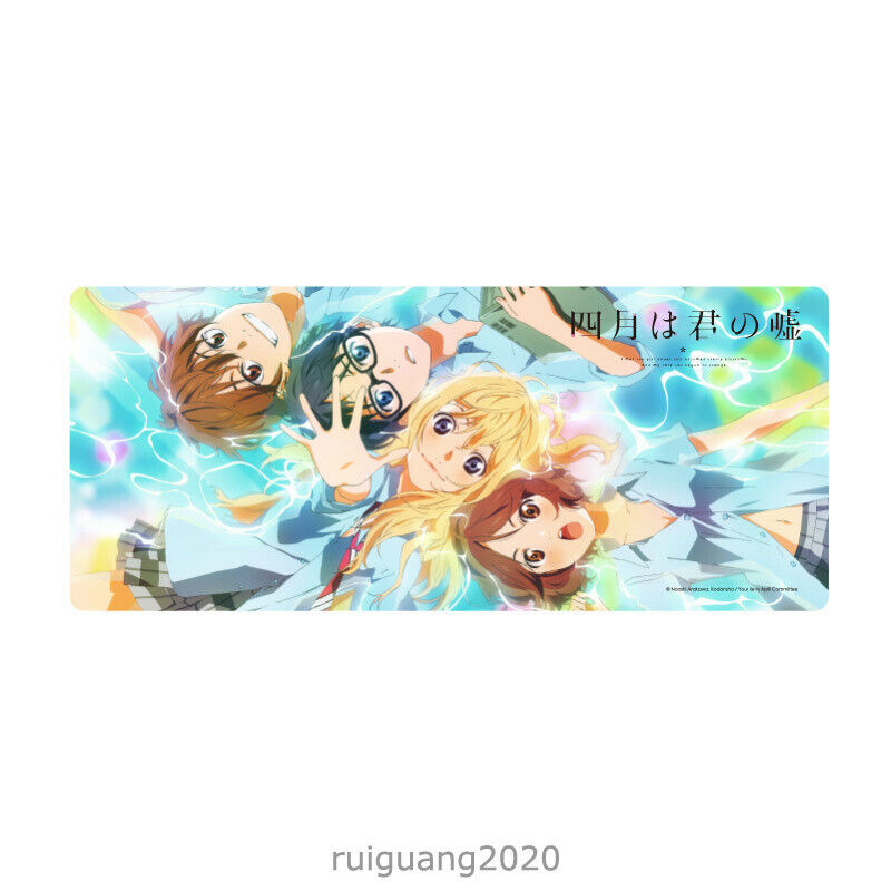 70x33CM Anime Your Lie in April Mouse Pad XL Keyboard Desk Mouse Mat Playmat R20