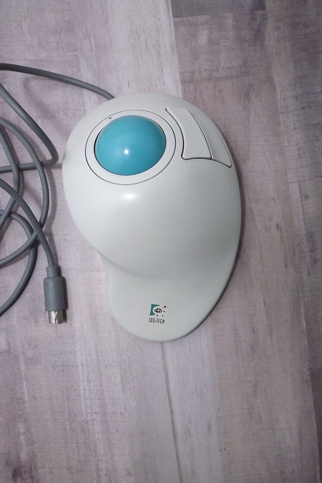 Vintage Wired Logitech TrackMan Vista PS/2 Trackball Mouse Mdl T-CG10