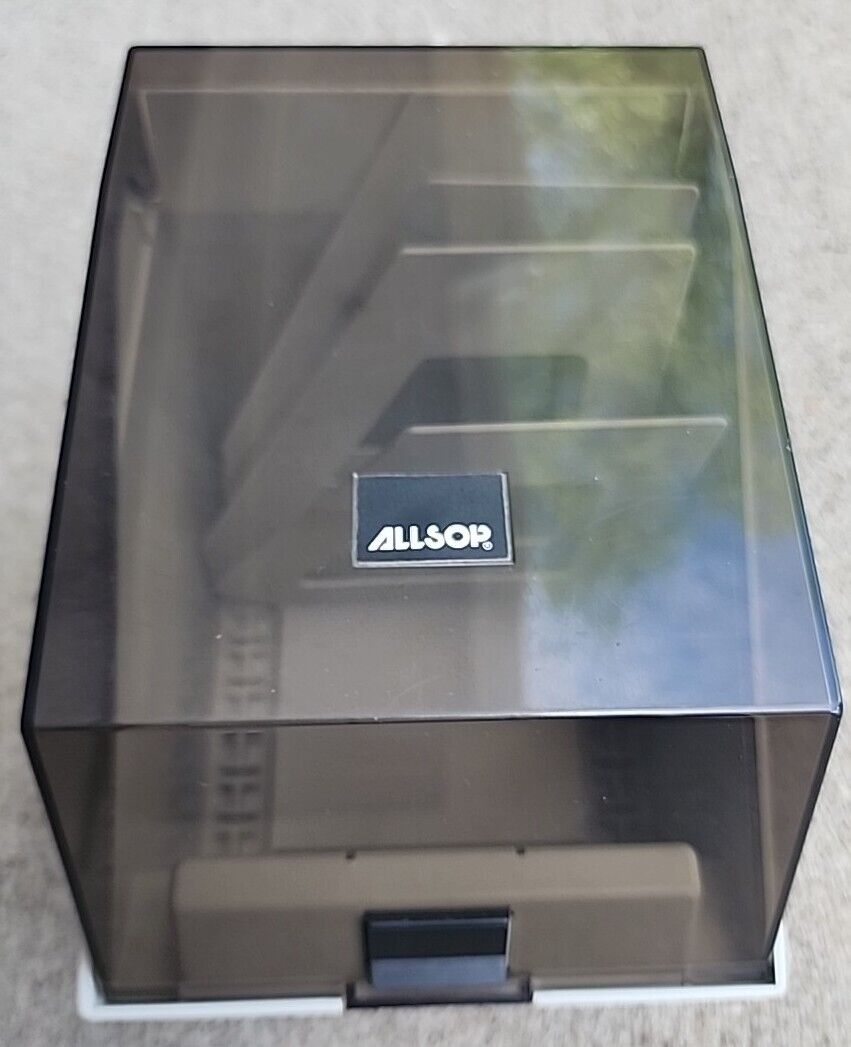 Vintage 1990s ALLSOP Floppy Disk Holder Case Disc Organizer Beige