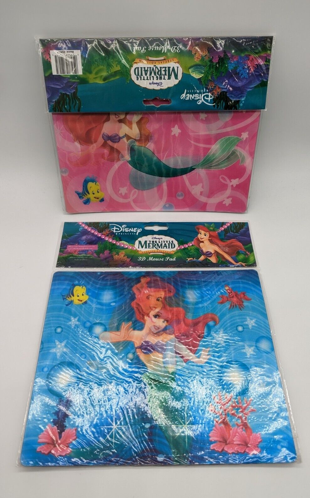 Disney Princess The Little Mermaid 3D Mouse Pads ~ BOTH - Blue & Pink