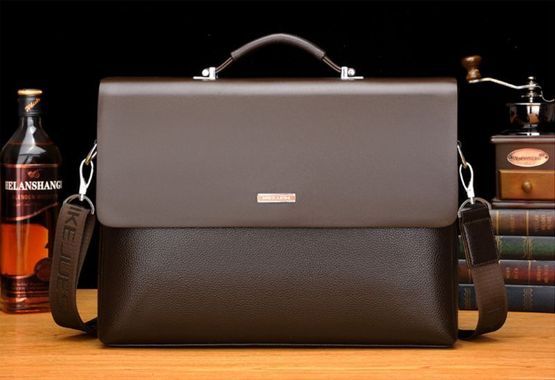 New Mens Leather Business Briefcase Bag Handbag Laptop Shoulder Bag