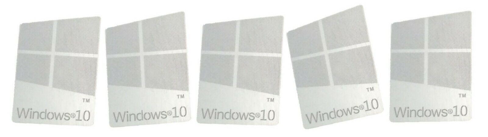 5 PCS Window 10 Silver Chrome Color Badge Logo Decal Sticker 16mm x 23mm USA