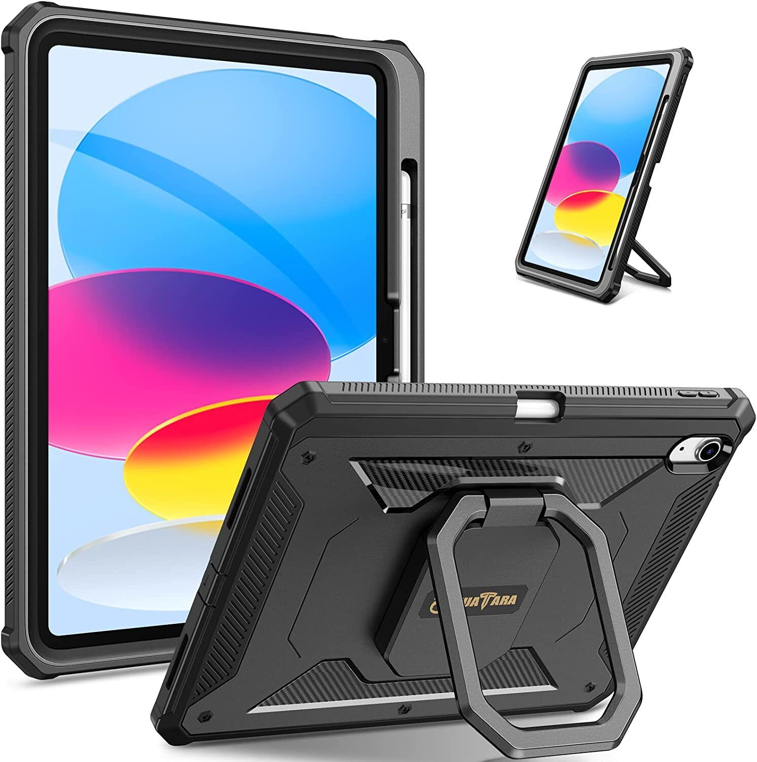 Tuatara Rotating Case for iPad 10th Generation 10.9 Inch 2022 Screen Protector