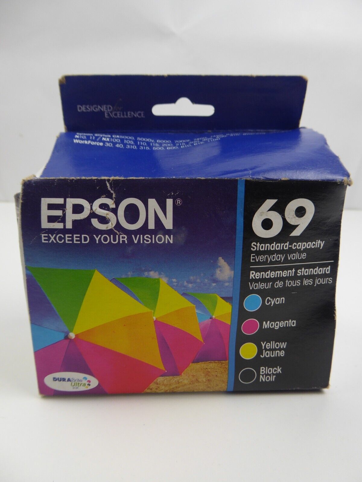 Epson 69 Ink Cartridge Cyan Magenta Yellow Black T069120-BCS  Exp 08/2018