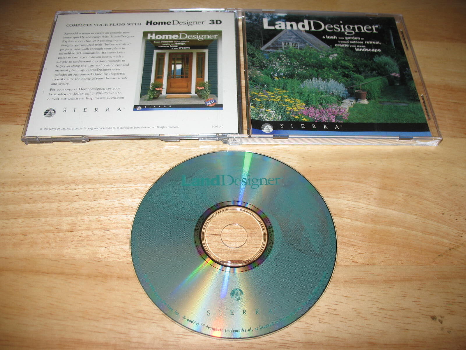 LandDesigner Version 4.0 PC CD-ROM Sierra 1996 for Windows 95/3.1
