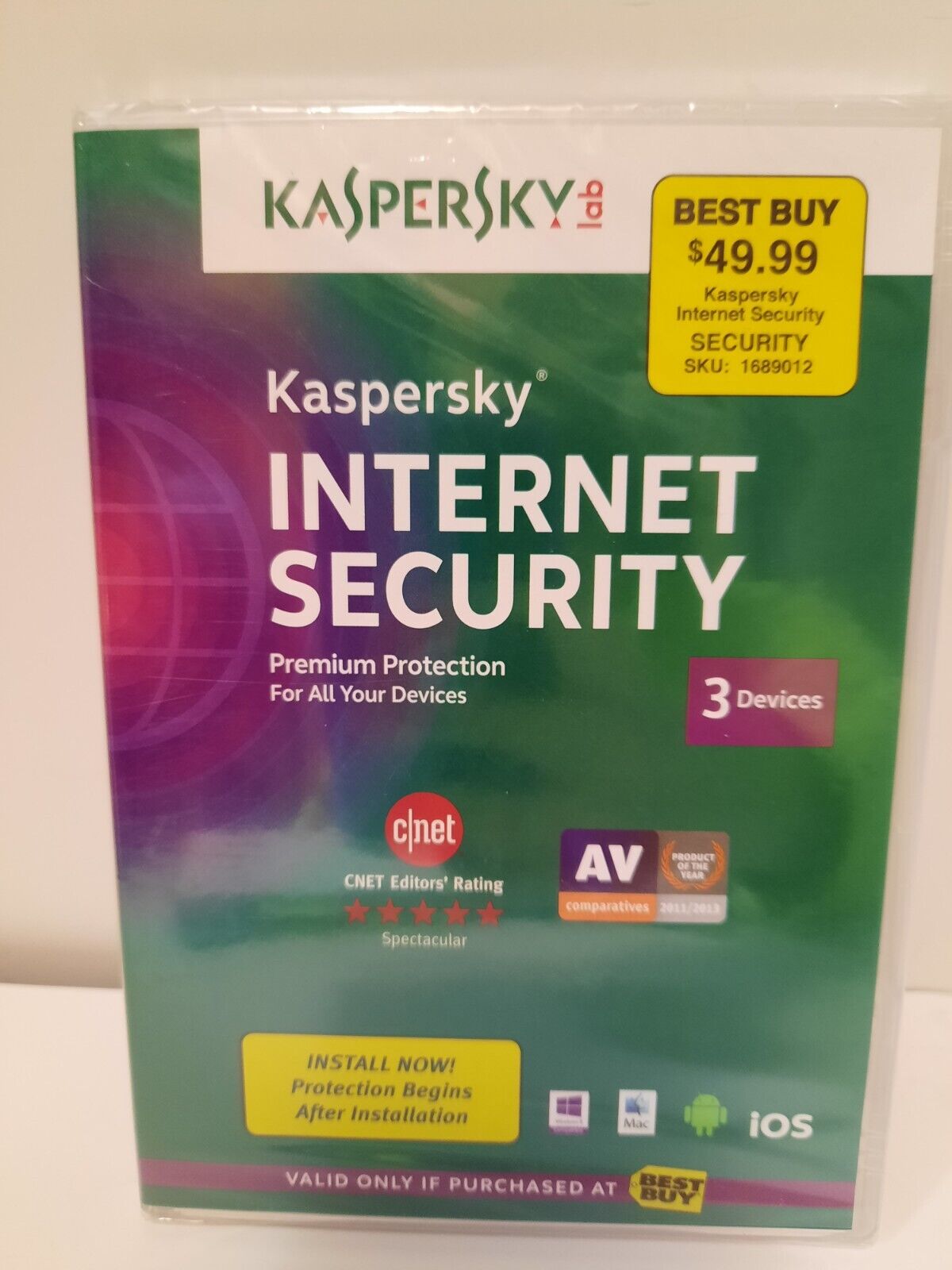 Lab Categories Internet Security Premium Protection 3 Devices 2014 NEW & Sealed