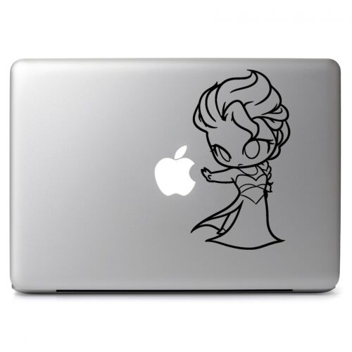 Cartoon Cute Frozen Elsa Vinyl Decal Sticker for Apple Macbook Air / Pro Laptop