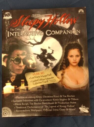 1999 SLEEPY HOLLOW: The Official Interactive Companion PC CD Tim Burton OBO