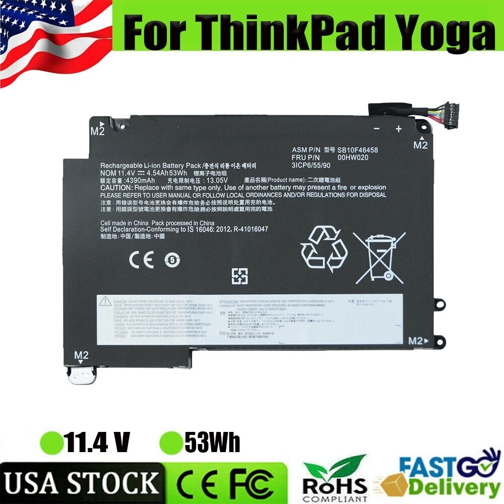 ✅ 00HW020 00HW021 Battery For Lenovo ThinkPad Yoga 460 Yoga P40 20GQ 20GR 20EL