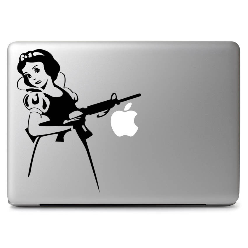 Snow White With Gun Decal Sticker for Macbook Air Pro Laptop Car Window Wall