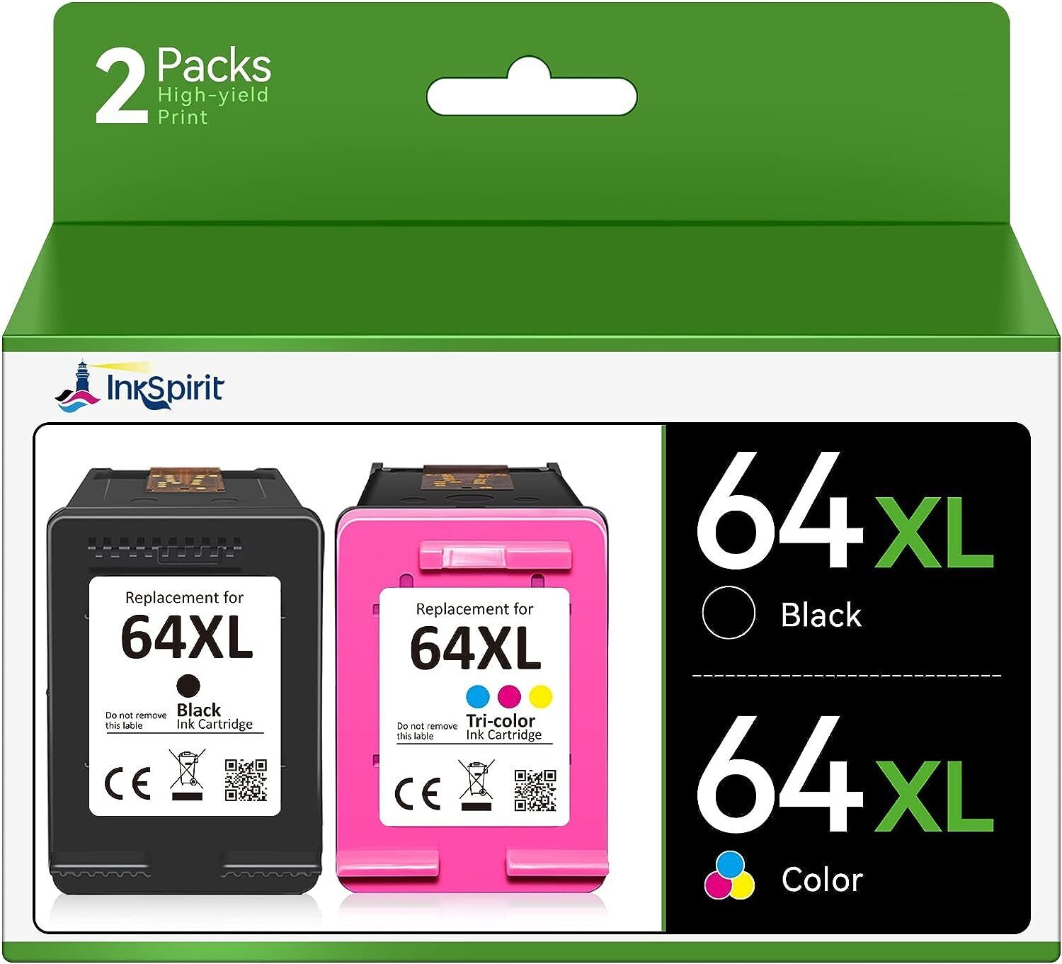 64 XL XXL Ink Cartridges Compatible for HP 64 ENVY 5542 6220 6230 6232 7130 7858