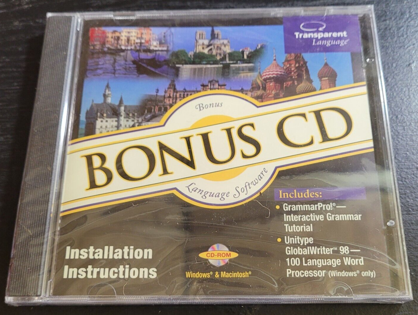 Transparent Language Bonus CD CD-Rom  Software Sealed