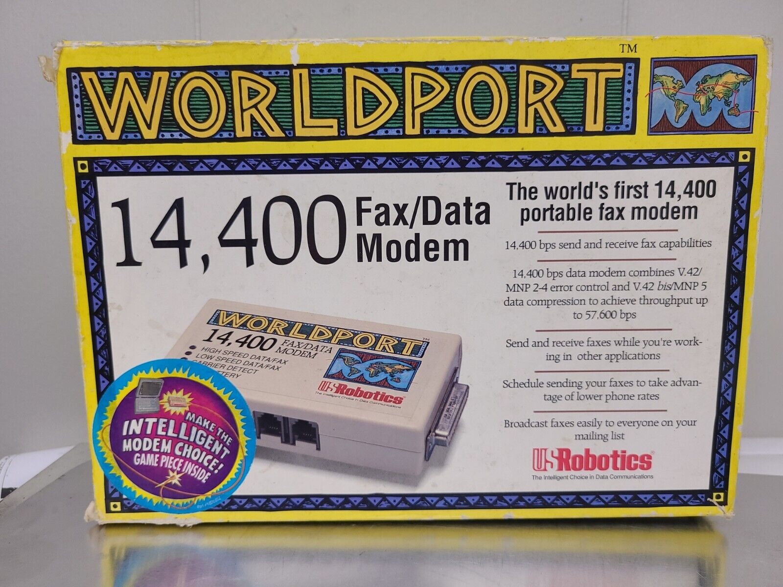 WorldPort 14,400 Fax/Data Modem, The World 1St Portable Fax Modem