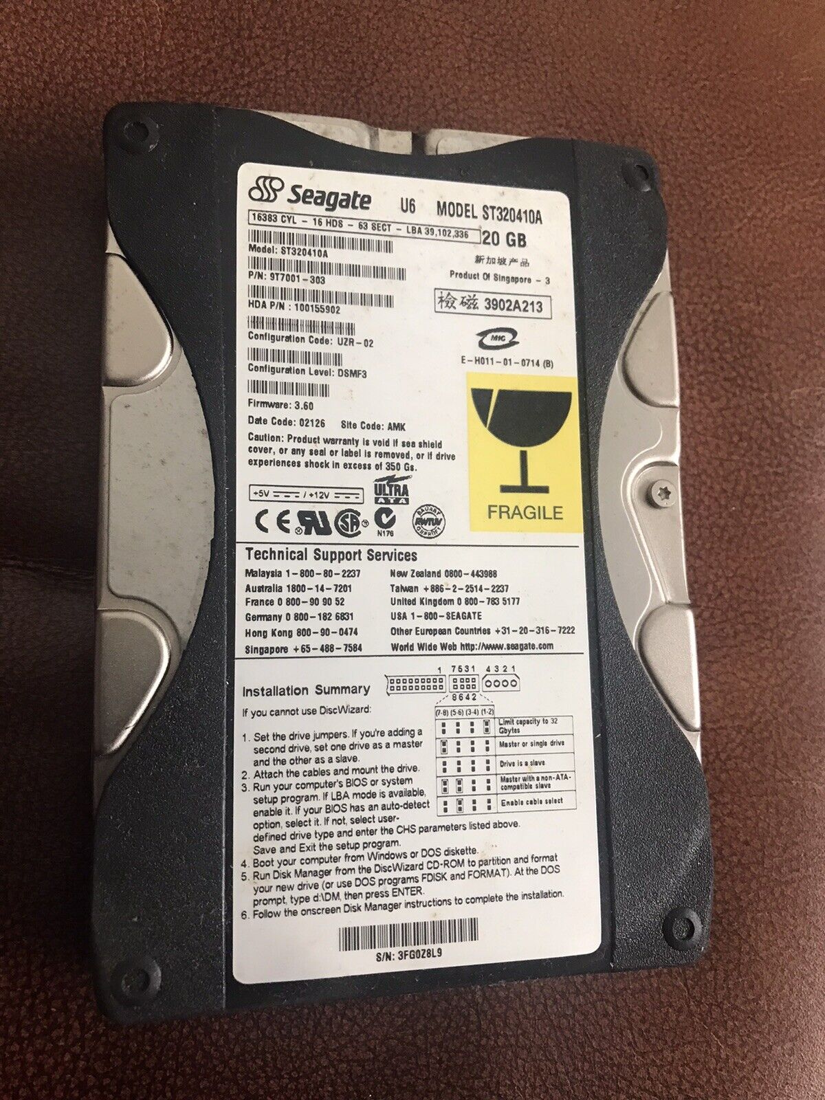 Seagate ST320410A 20GB IDE 3.5 Hard Drive