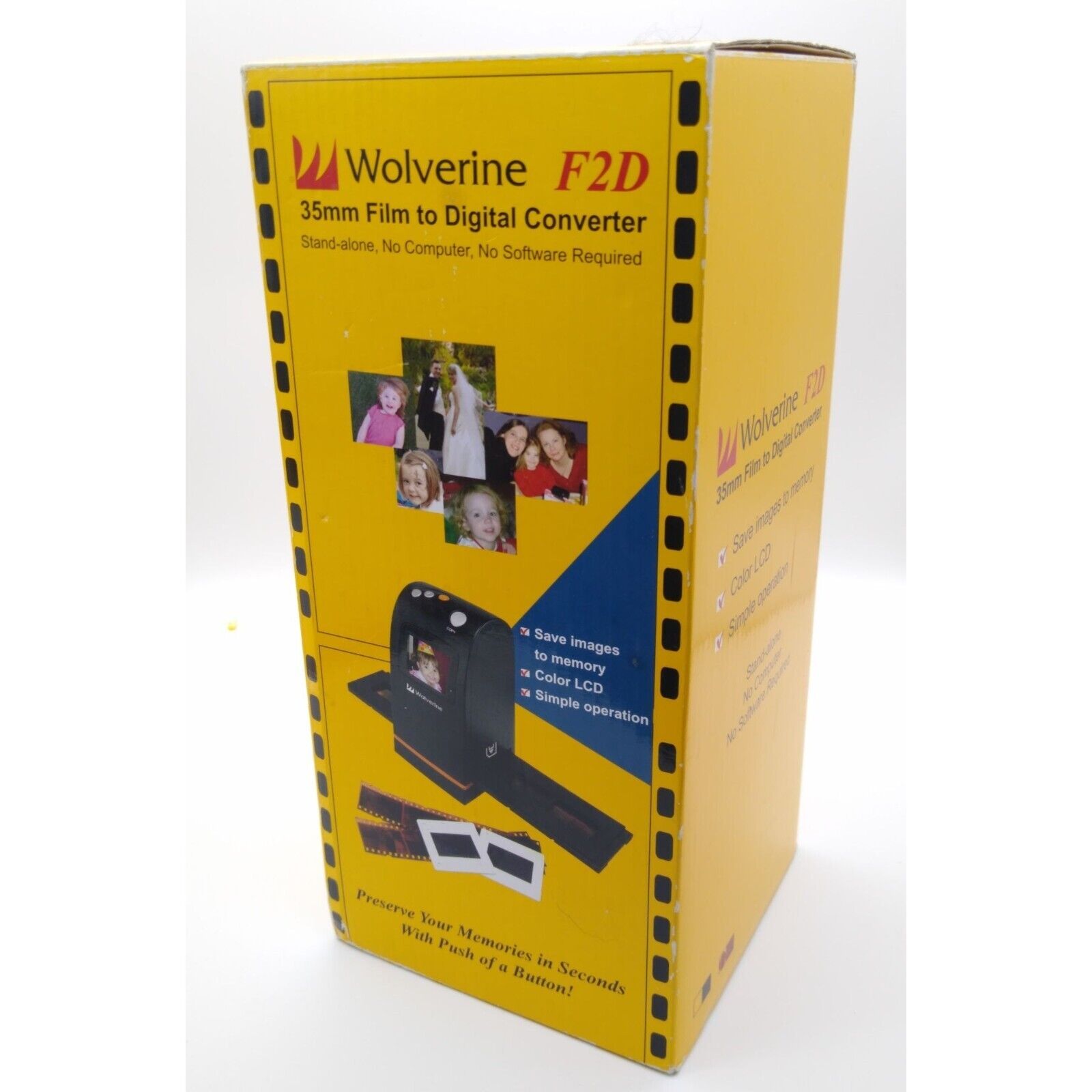 Vintage Wolverine F2D 35mm Film to Digital Converter New in Opened Box, Preserve