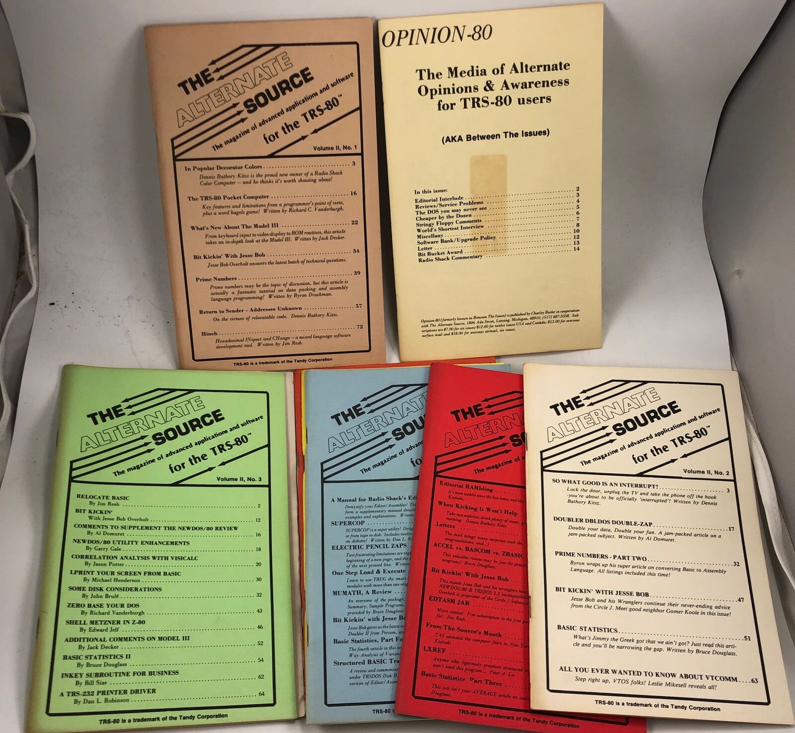 (Lot of 7) The Alternate Source Programmers Journal - Rare Early 1980's TRS-80
