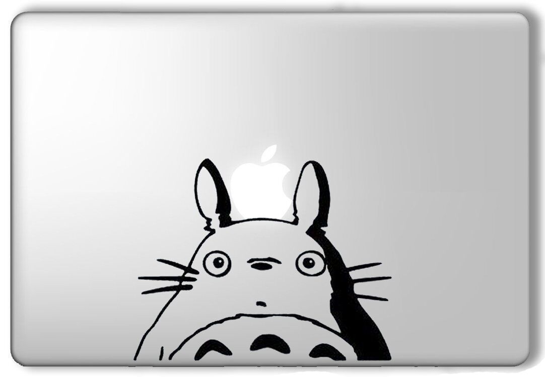 Totoro Apple on Head Studio Ghibli - Apple Macbook Laptop Vinyl Sticker Decal