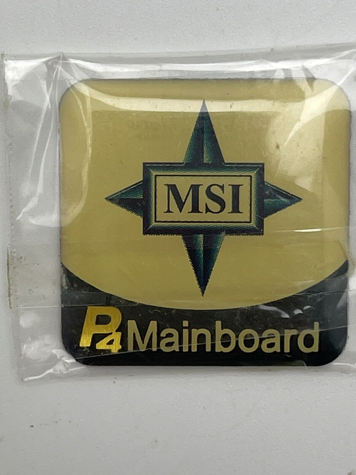 ✅ MSI P4 DOMED Computer Case Badge Sticker Retro PC 1x1 Vintage Rare
