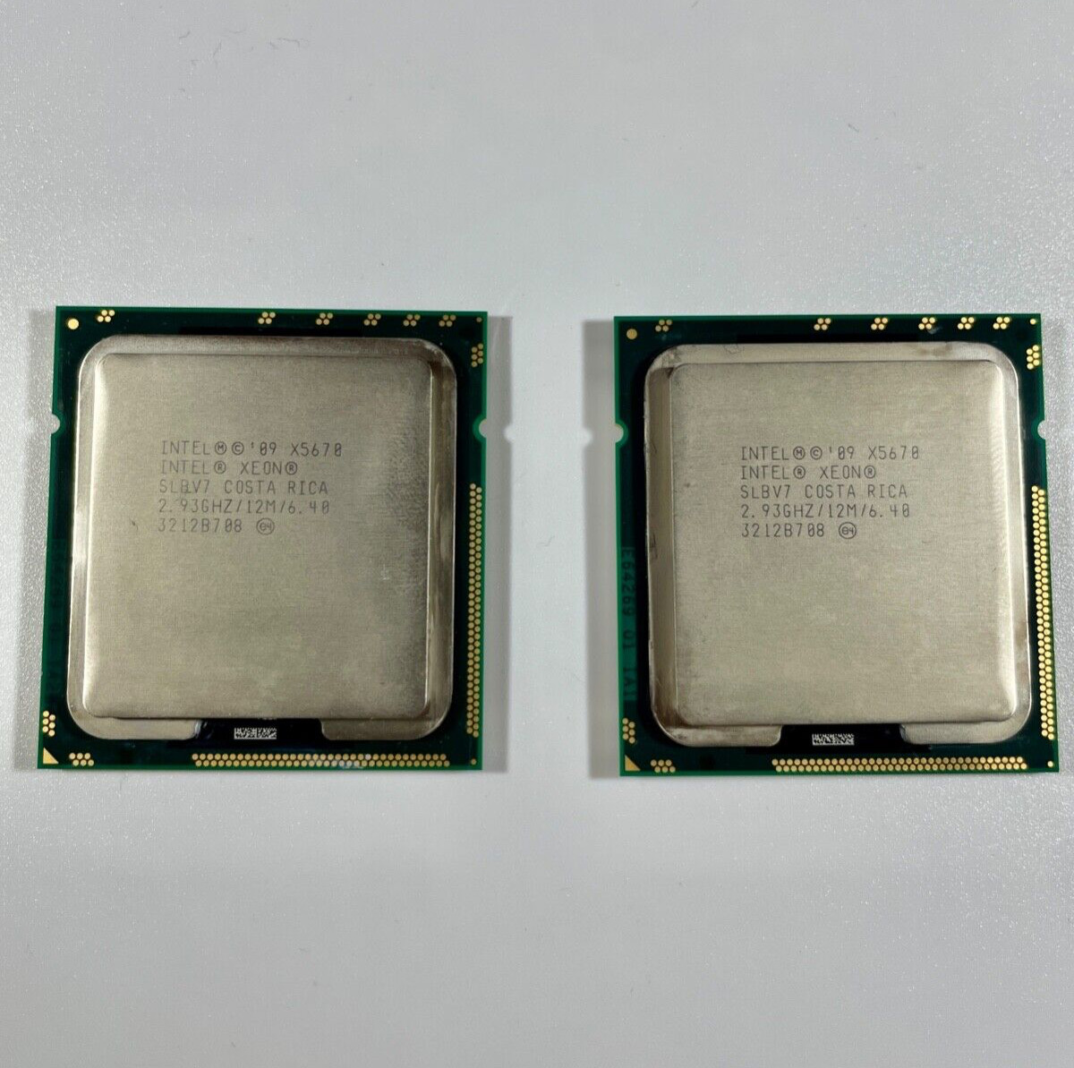 Set of 2 Matching Xeon X5670 SLBV7 2.93GHz 12MB 6-Core LGA1366 CPU Processors