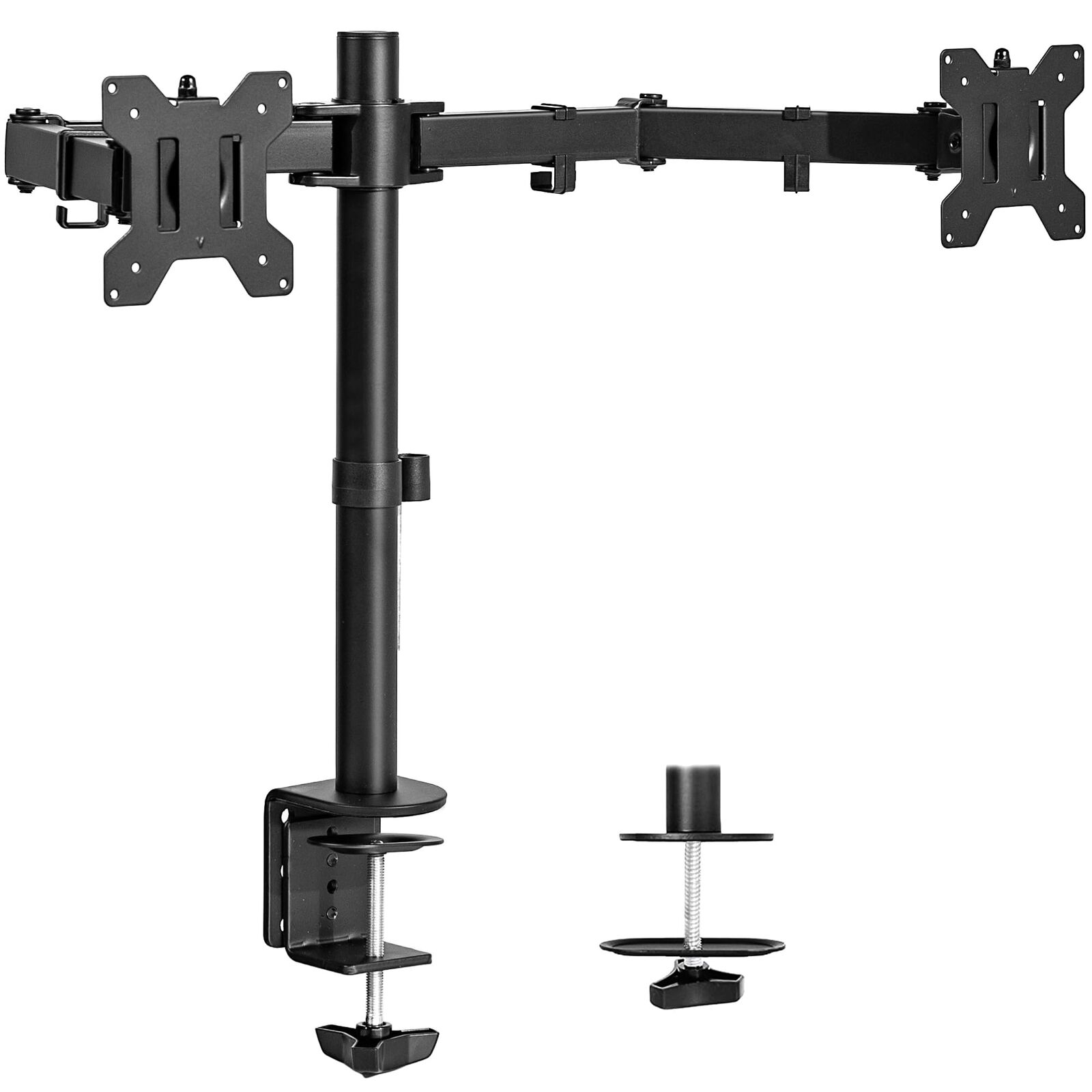 VIVO Dual Monitor Desk Mount, Heavy Duty Fully Adjustable Steel Stand, Holds ...