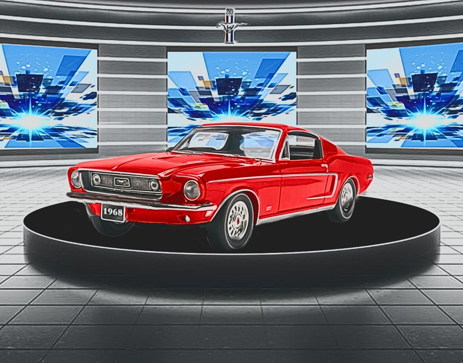 1967 For Mustang Mouse Pad Desktop Computer Supplies 7 3/4  x 9\