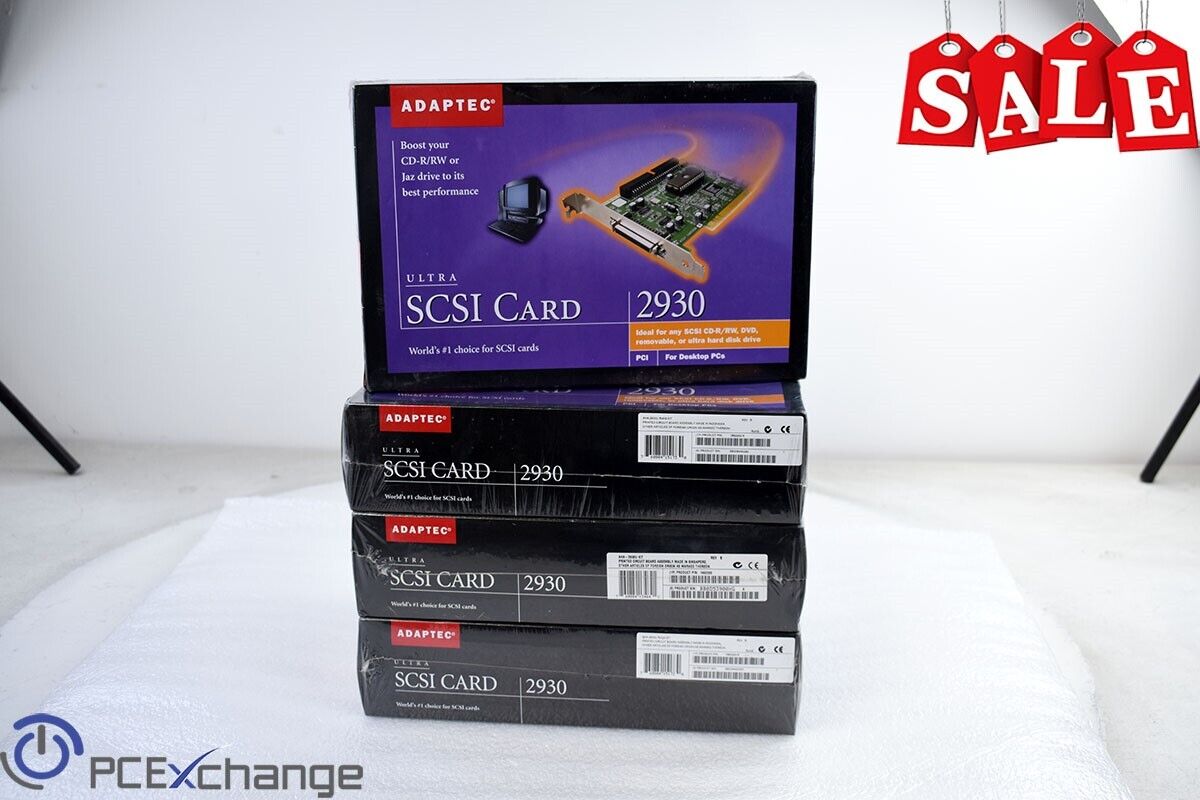 Adaptec Ultra SCSI Card 2930 SCSI Controller Card AHA-2930U - LOT of 4 - SEALED
